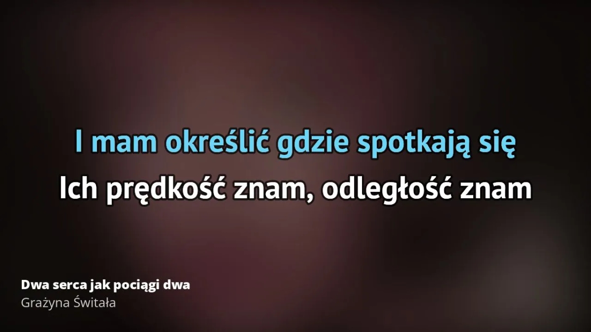 Grażyna Świtała - dwa serca jak pociągi dwa i ich emocjonalne przesłanie